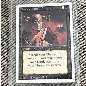 Demonic Tutor – MTG 1994 Revised – Excellent/Limited Play – Vintage